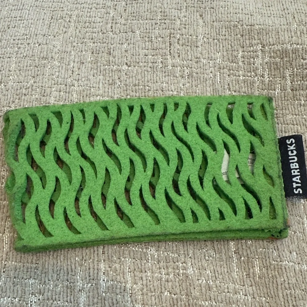 Starbucks Reusable Coffee Cup Sleeves Bundle of 3 Holiday Red Green Zig-Zag